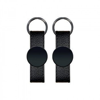 2405 Çift Taraflı Metal Suni̇ Deri̇ Anahtarlık