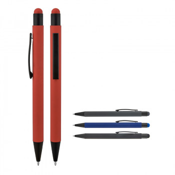1027 Metal Tükenmez Touchpen Rubber Gövde Kalem 1027 Metal Tükenmez Touchpen Rubber Gövde Kalem