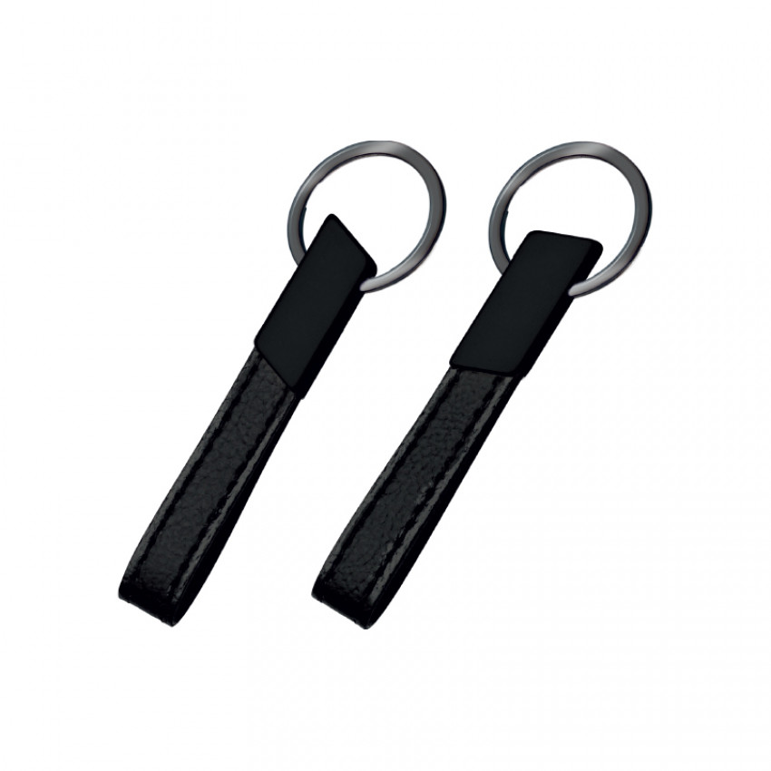 2411 Çift Taraflı Metal Suni̇ Deri̇ Anahtarlık