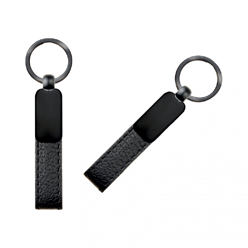 2409 Çift Taraflı Metal Suni̇ Deri̇ Anahtarlık