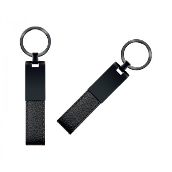 2407 Çift Taraflı Metal Suni̇ Deri̇ Anahtarlık