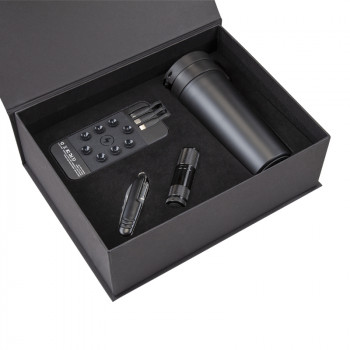 5067 Çakı & Fener & Powerbank & Termos Set