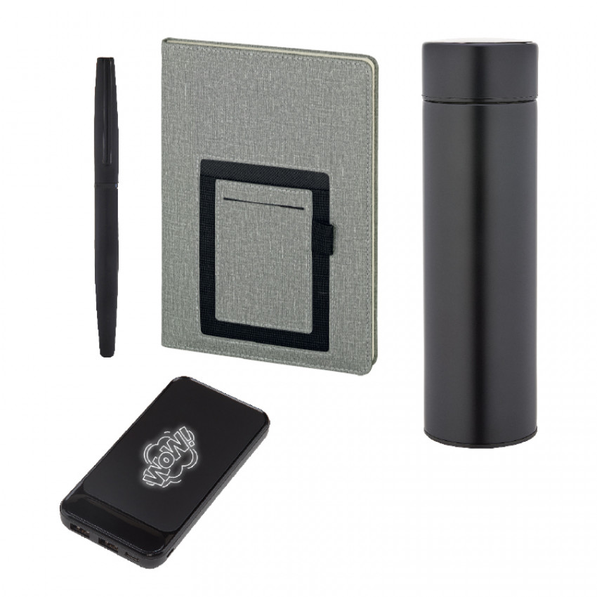 5066 Defter & Kalem & Powerbank & Termos Set