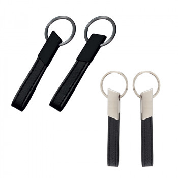 2411 Çift Taraflı Metal Suni̇ Deri̇ Anahtarlık