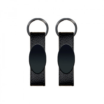 2403 Çift Taraflı Metal Suni̇ Deri̇ Anahtarlık