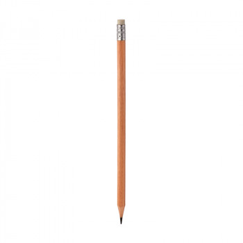 563 Silgili Naturel Köşeli Kurşun Kalem (Ahşap Gövde)