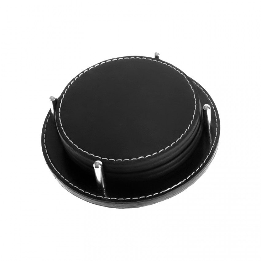 5879 Deri Bardak Altlığı 4'LÜ SET